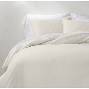 Casaluna Heavyweight Linen Blend Duvet Set Full Queen Natural Neutral Cream.